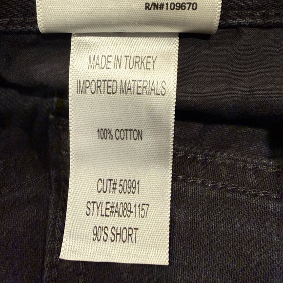 AGOLDE 90’s Short Black High Rise Button Fly Cut Off Denim Shorts Size 26 - Picture 6 of 6